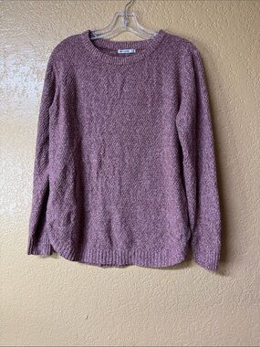 Pink Clover Mauve/Pink Textured Crewneck Sweater